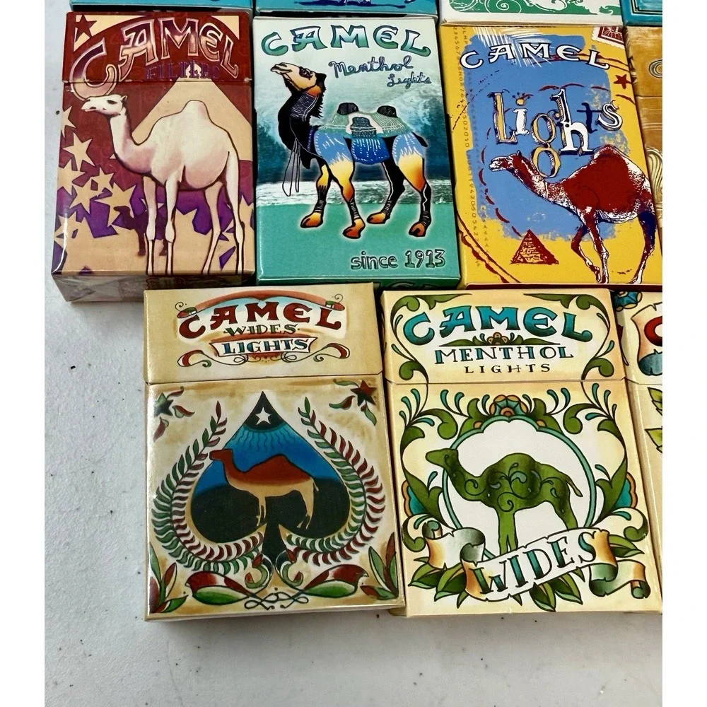 Vintage Camel Cigarette Packs Empty Lot Of 33 Artist Series Art Box EXCELLENT!